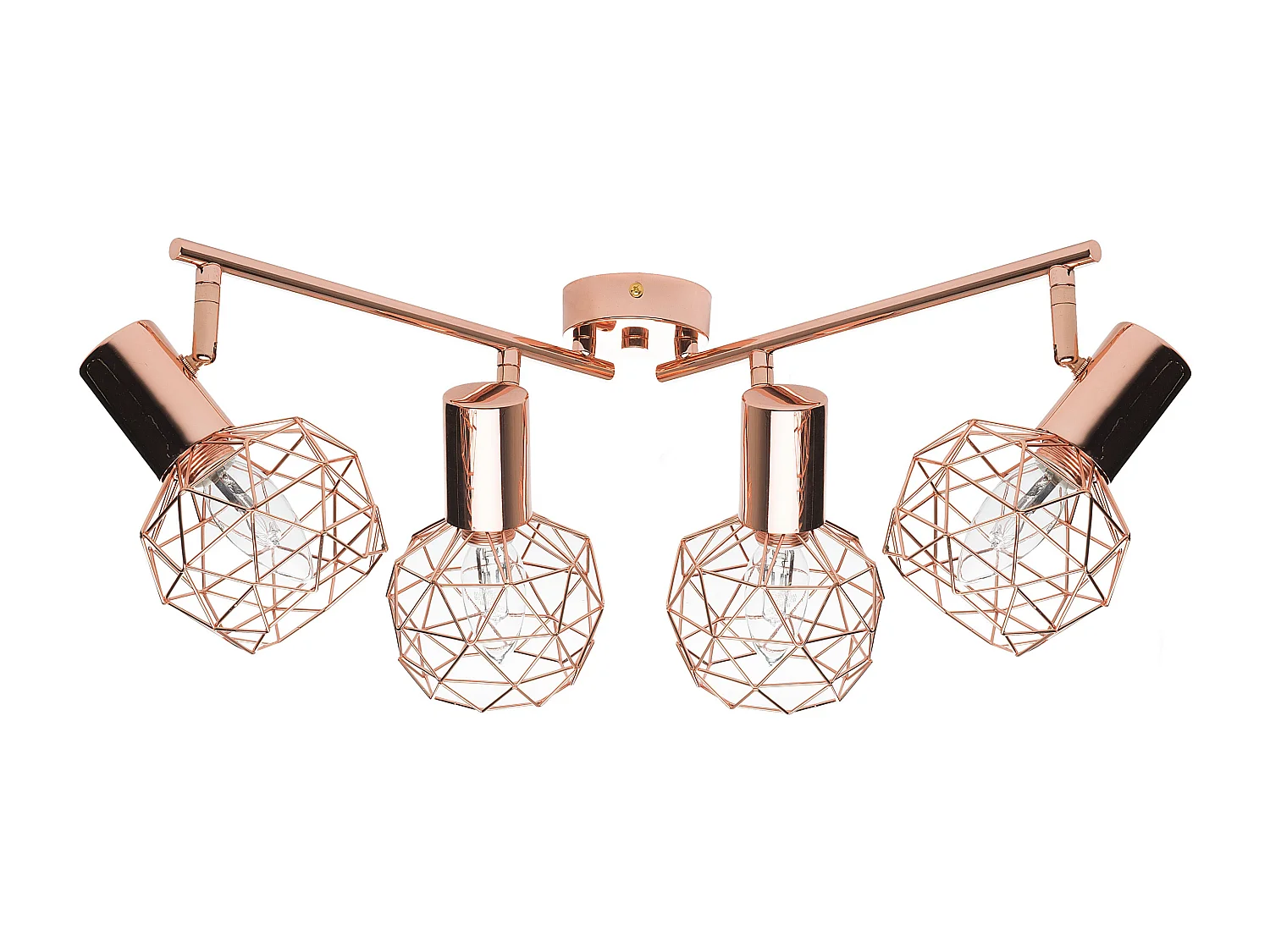 Strahler 4-flammig CHENAB verstellbar Metall Kupfer