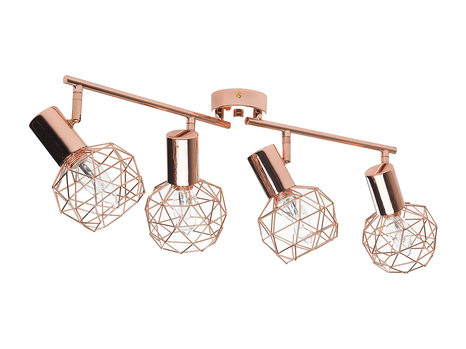 Faretto a 4 luci CHENAB Regolabile Metallo Rame