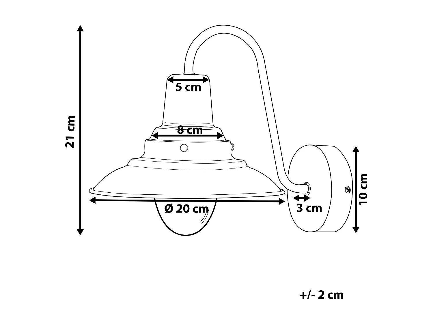 Klassische Wandleuchte runder Lampenschirm Metall silbern Luza