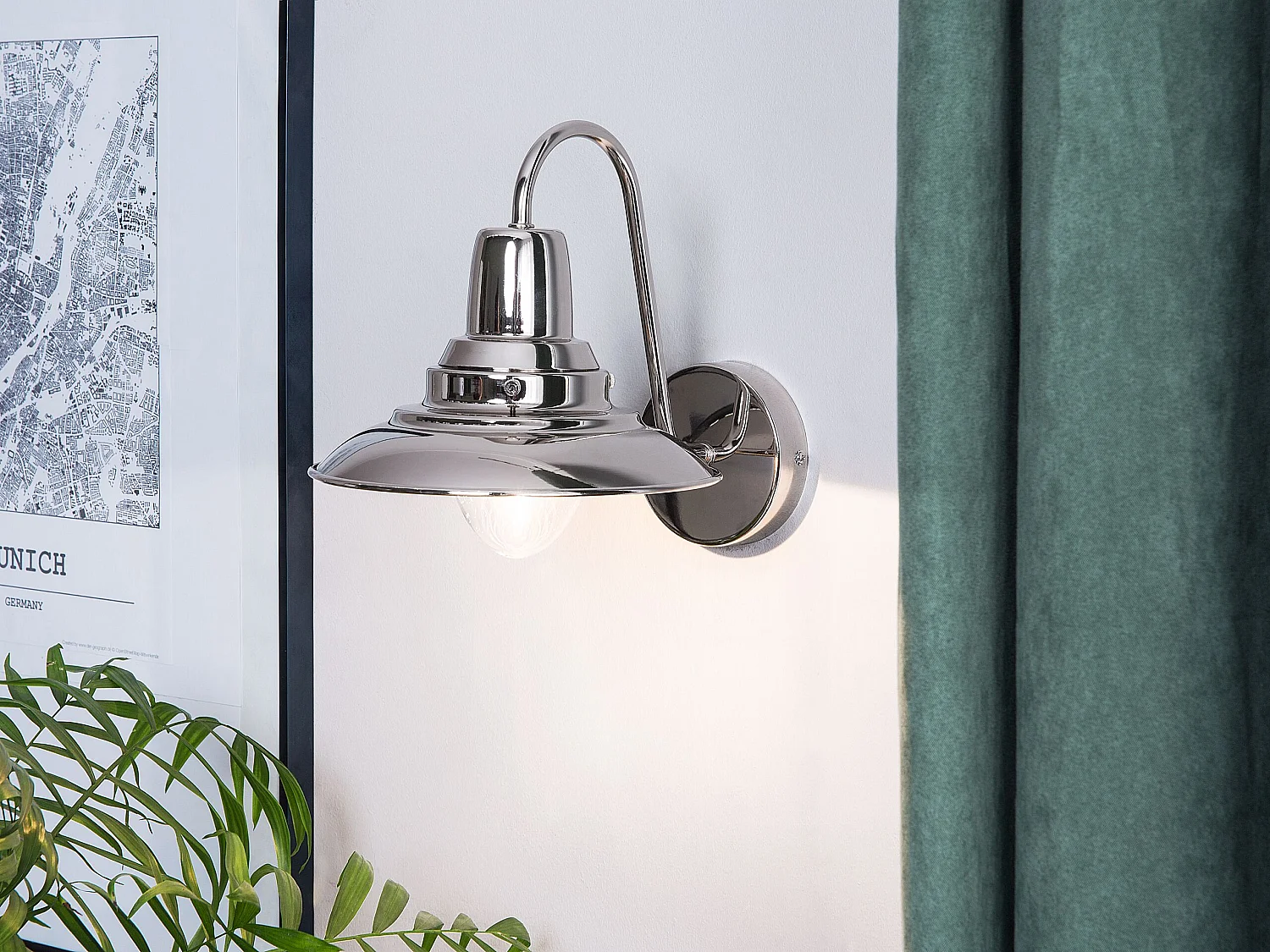 Lampa ścienna LUZA Metal Srebrny