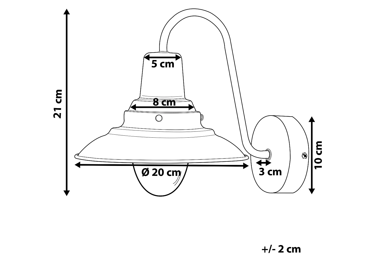 Lampe murale LUZA Métal Argenté
