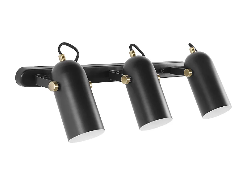 Wandleuchte Metall schwarz 3-flammig Deckenleuchte Wandlampe Modern Tyria