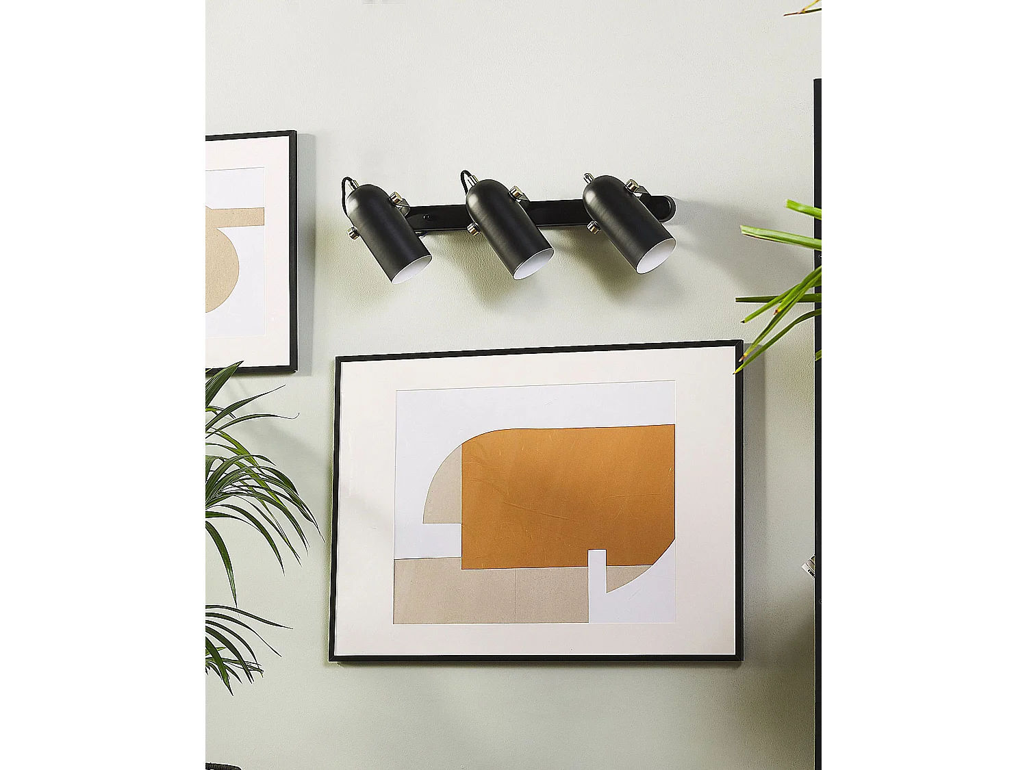 Wandleuchte Metall schwarz 3-flammig Deckenleuchte Wandlampe Modern Tyria