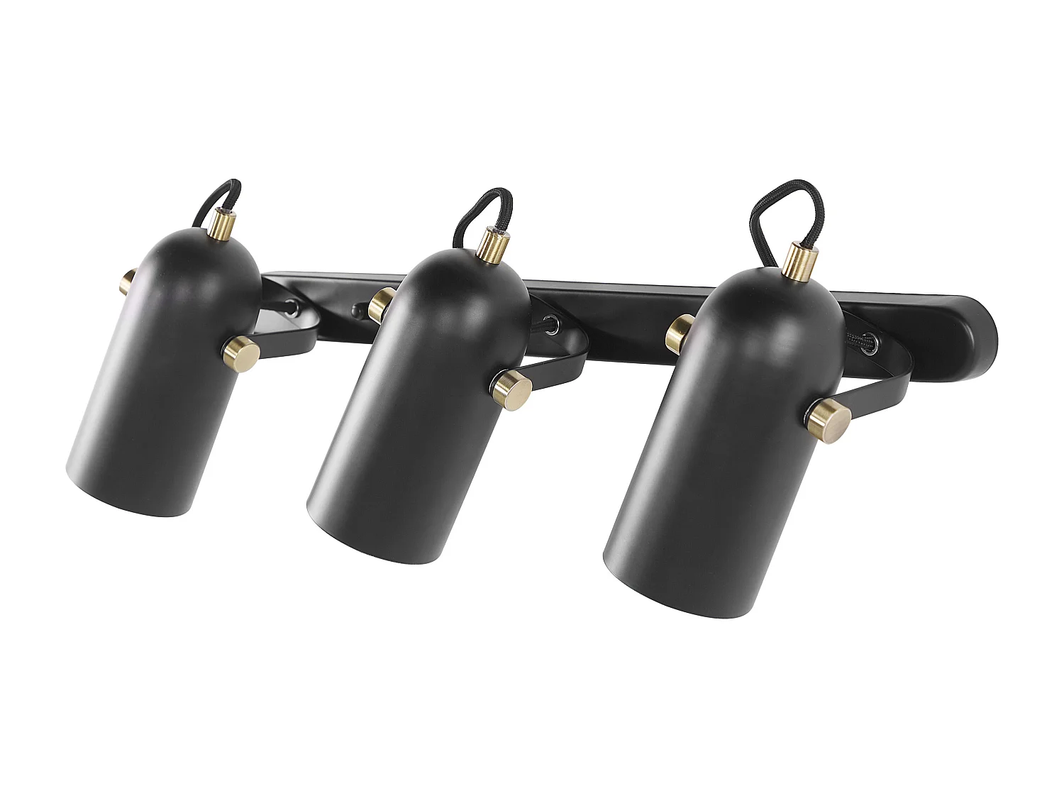 Wandleuchte Metall schwarz 3-flammig Deckenleuchte Wandlampe Modern Tyria