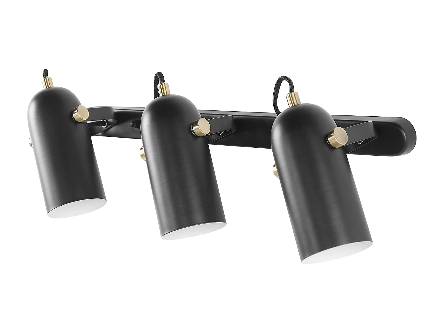 Wandleuchte Metall schwarz 3-flammig Deckenleuchte Wandlampe Modern Tyria