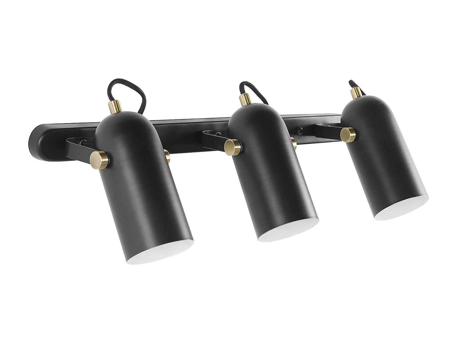Wandleuchte Metall schwarz 3-flammig Deckenleuchte Wandlampe Modern Tyria