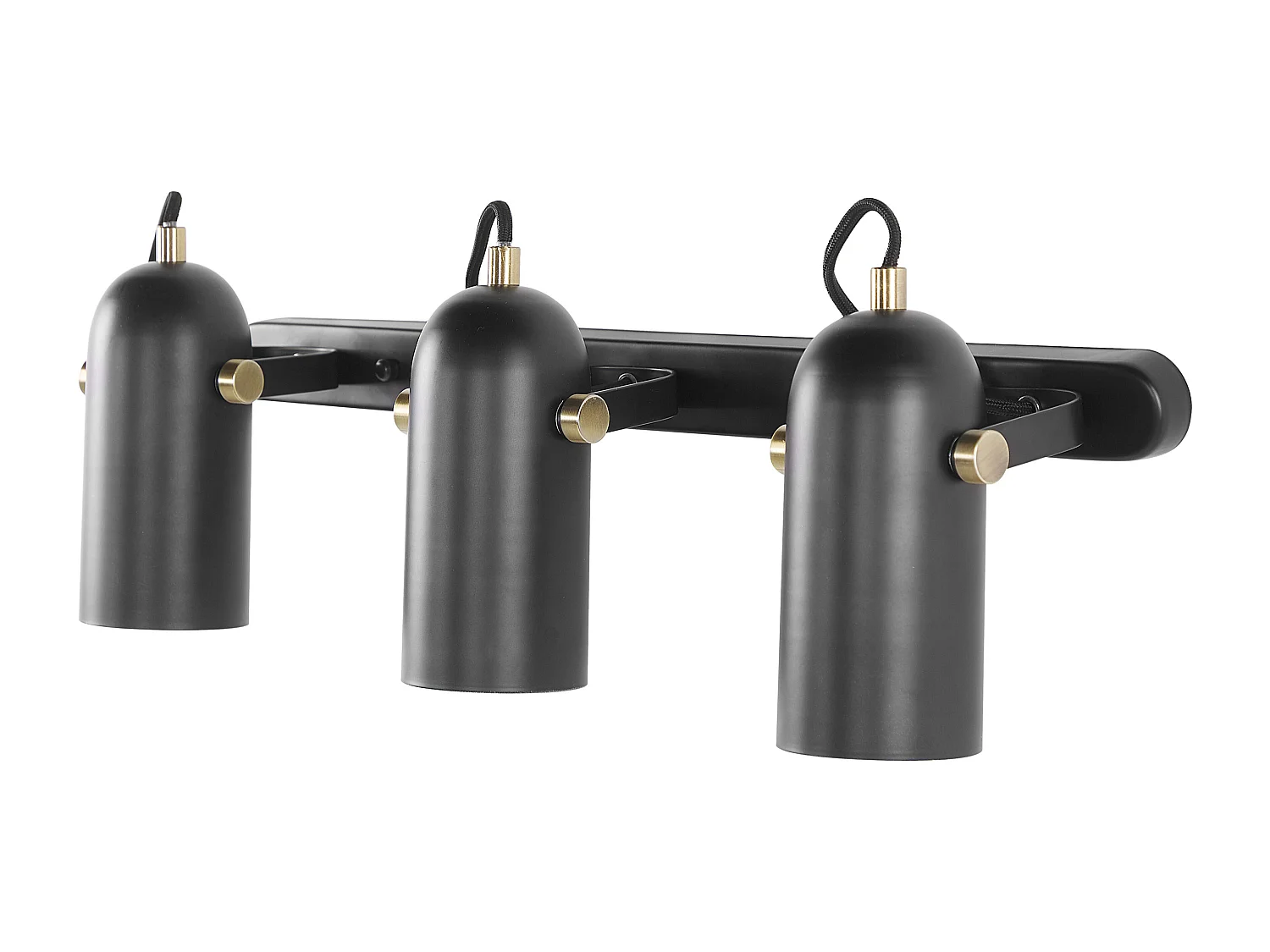 Wandleuchte Metall schwarz 3-flammig Deckenleuchte Wandlampe Modern Tyria