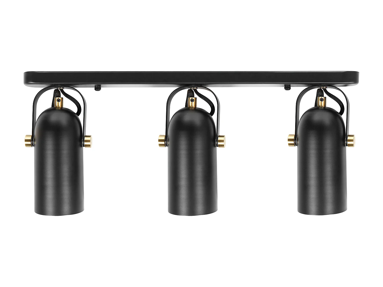 Wandleuchte Metall schwarz 3-flammig Deckenleuchte Wandlampe Modern Tyria