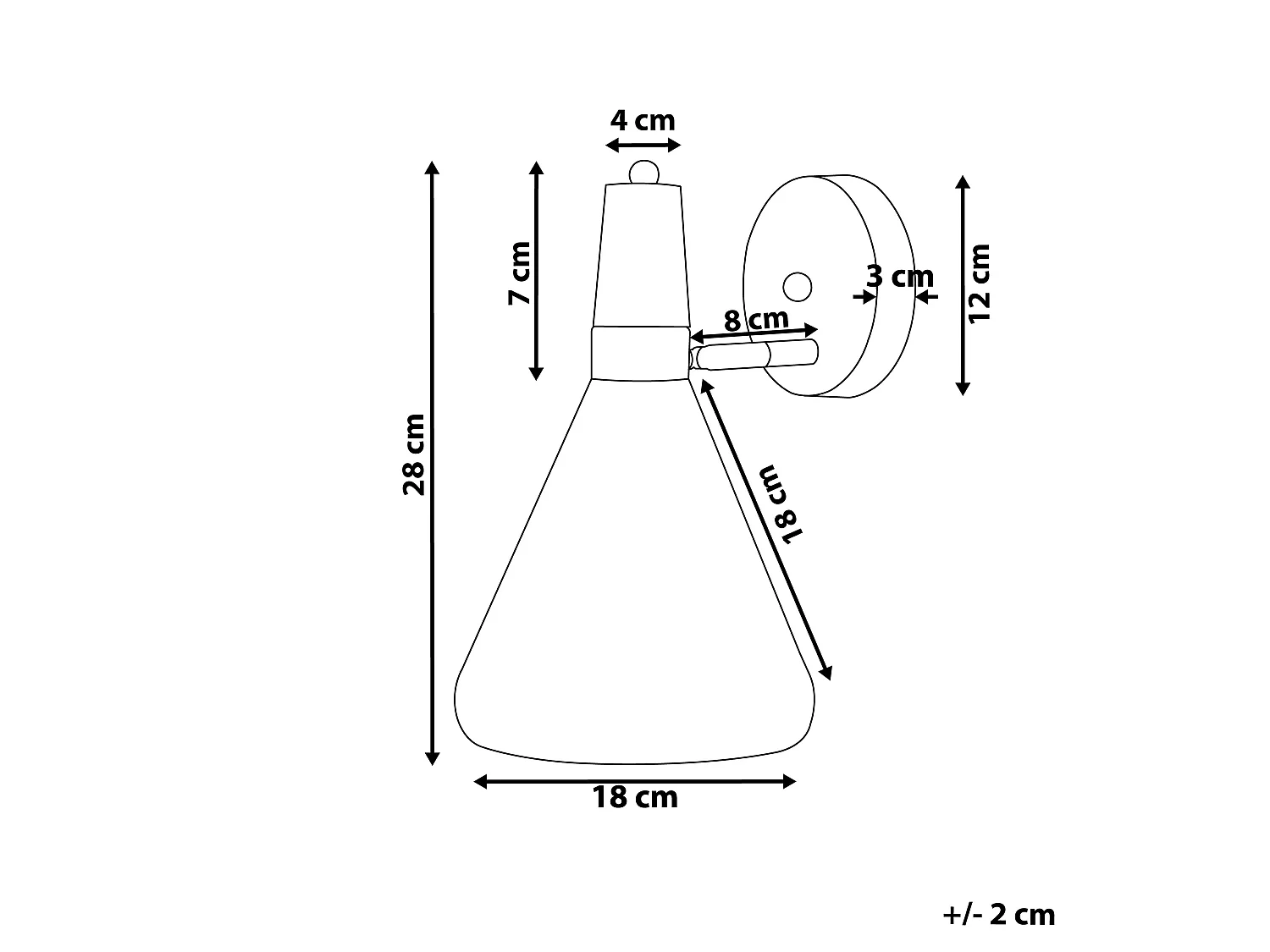 Applique murale argentée SCARPE