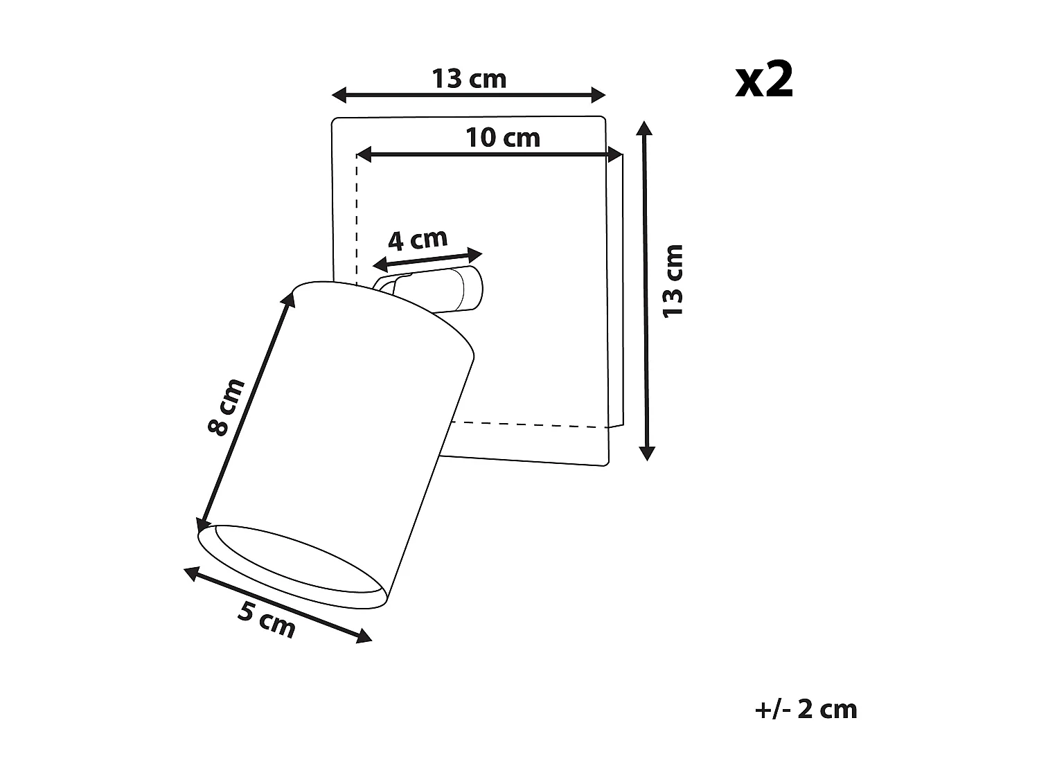 Lot de 2 spots TIGRIS Réglable Métal Cuivré
