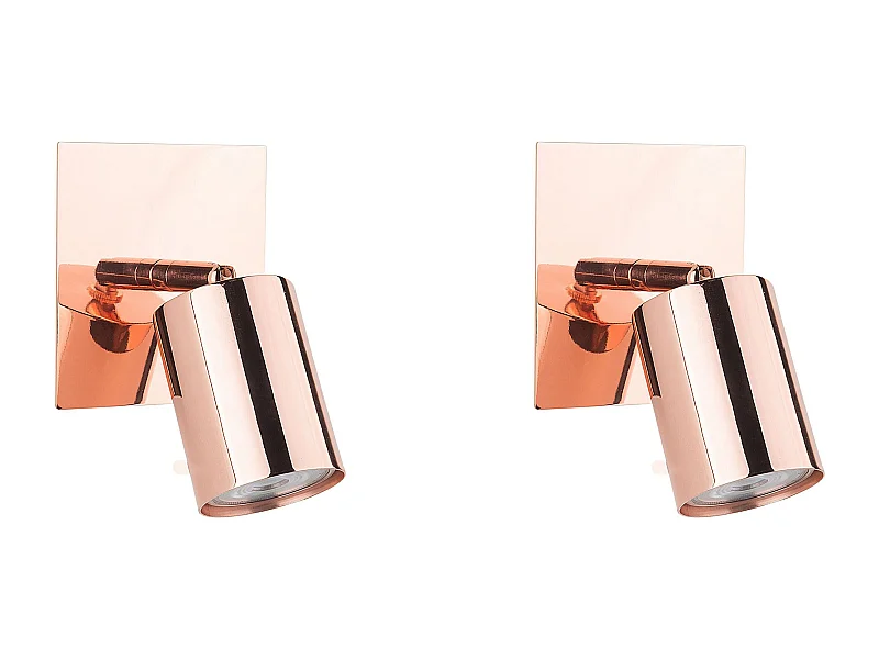 Lot de 2 spots TIGRIS Réglable Métal Cuivré