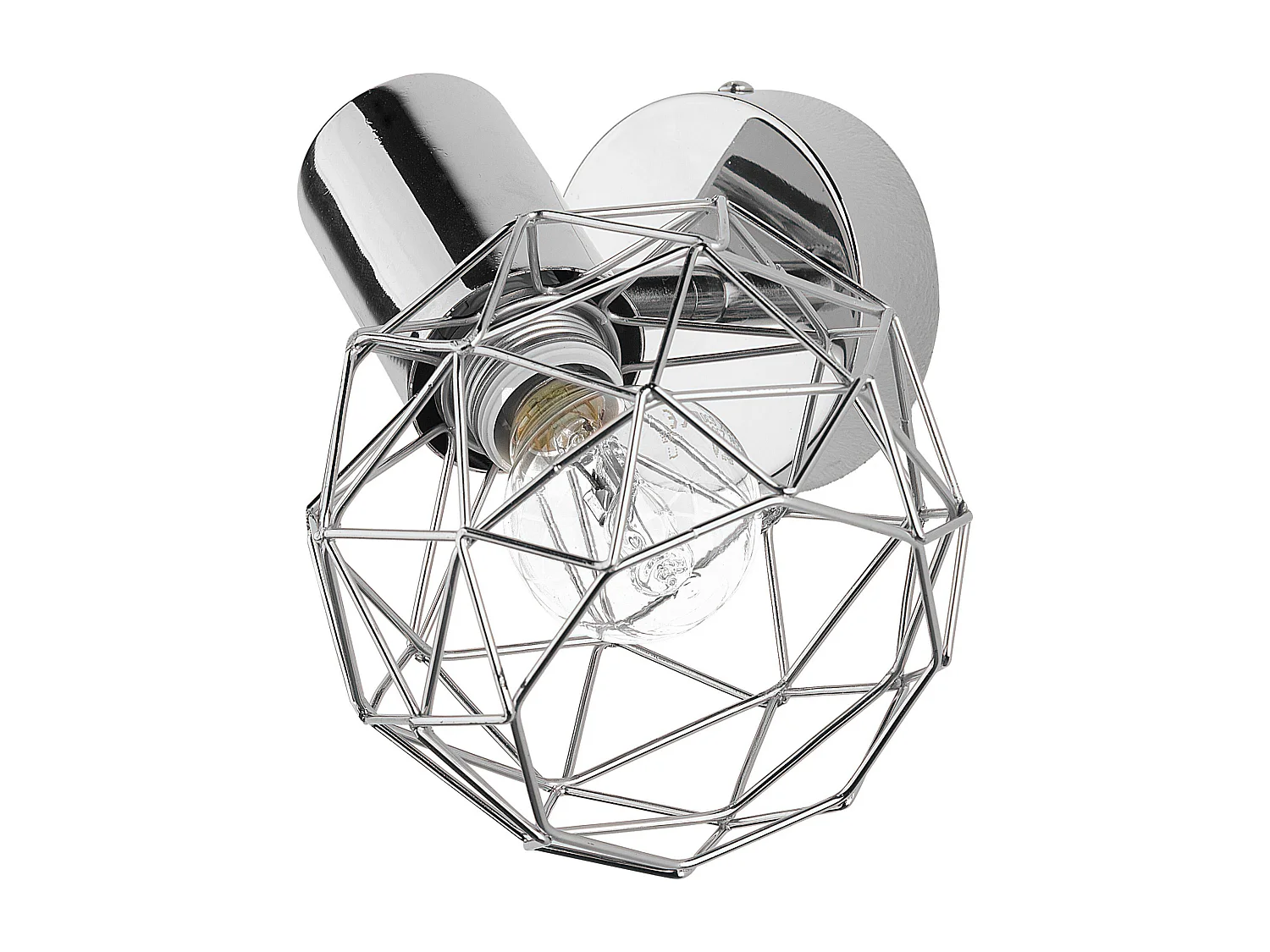 Wandleuchte Metall silber 2er Set Gitter-Design CHENAB