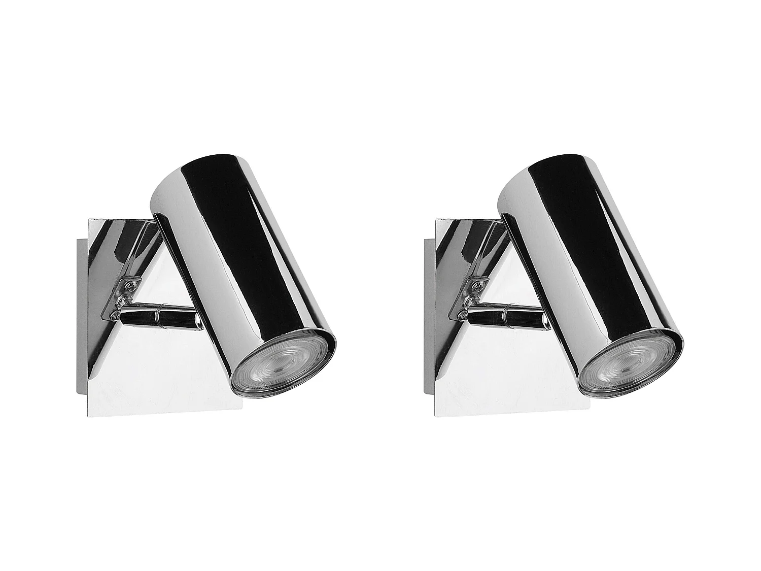 Set van 2 spotlampen ROSETTA Verstelbaar Metaal Zilver