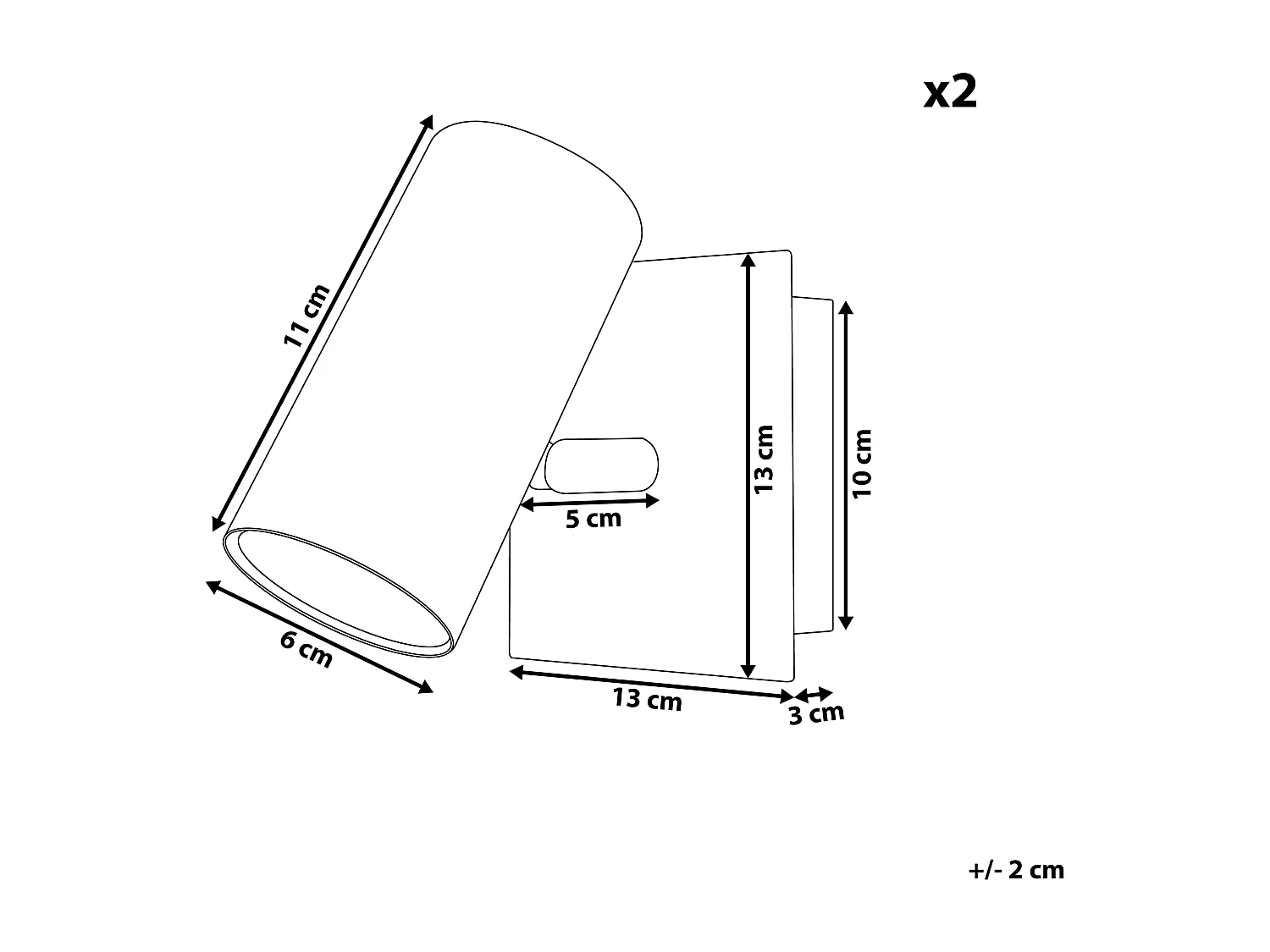 Lot de 2 spots ROSETTA Réglable Métal Argenté