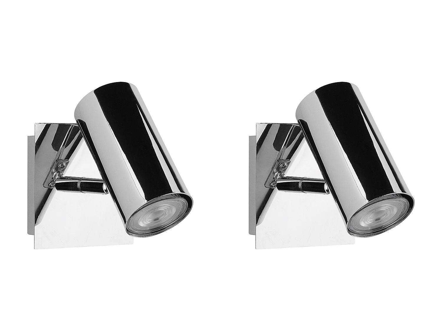 Lot de 2 spots ROSETTA Réglable Métal Argenté
