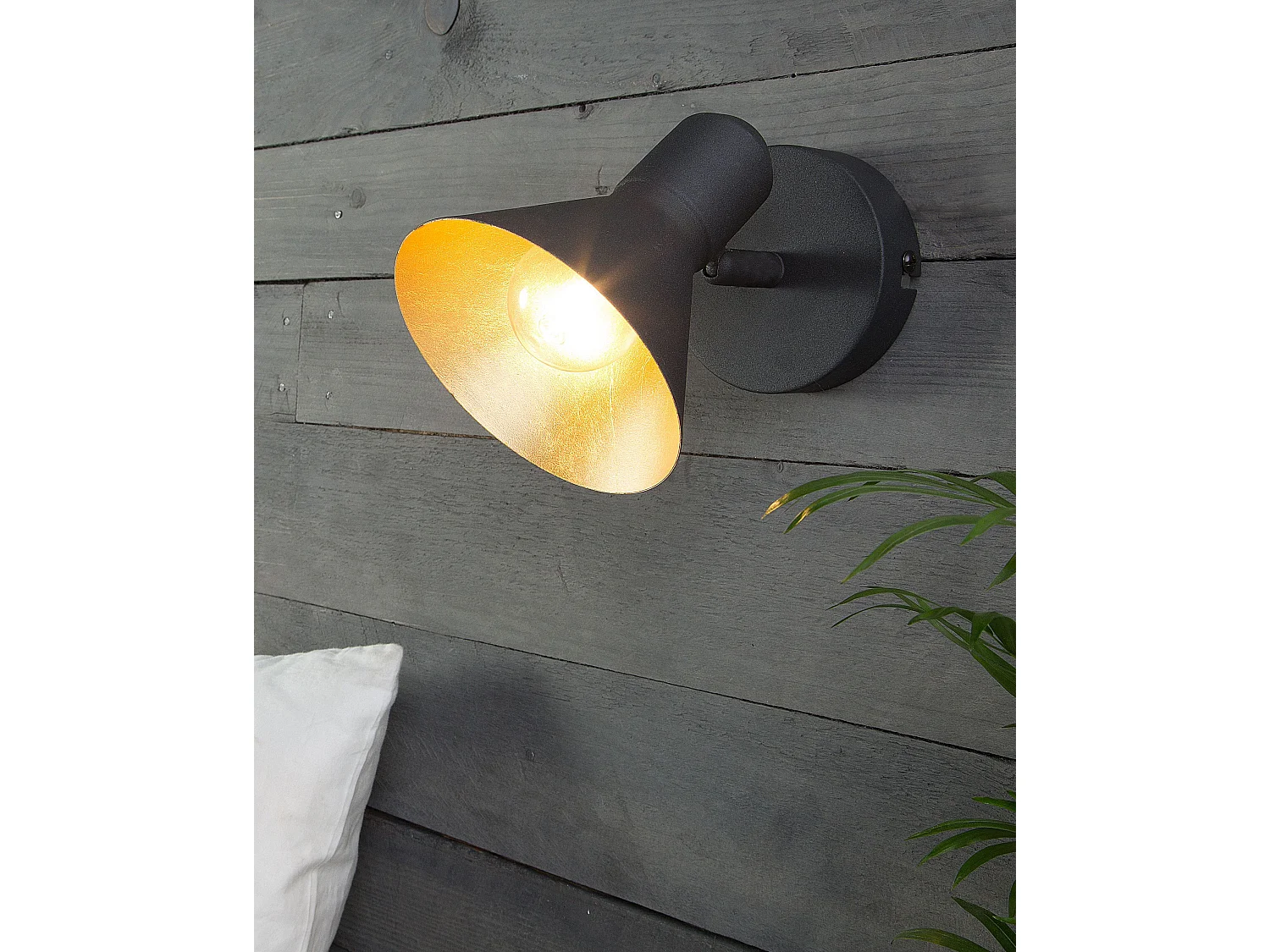 Set van 2 spotlampen MERSEY Verstelbaar Metaal Zwart