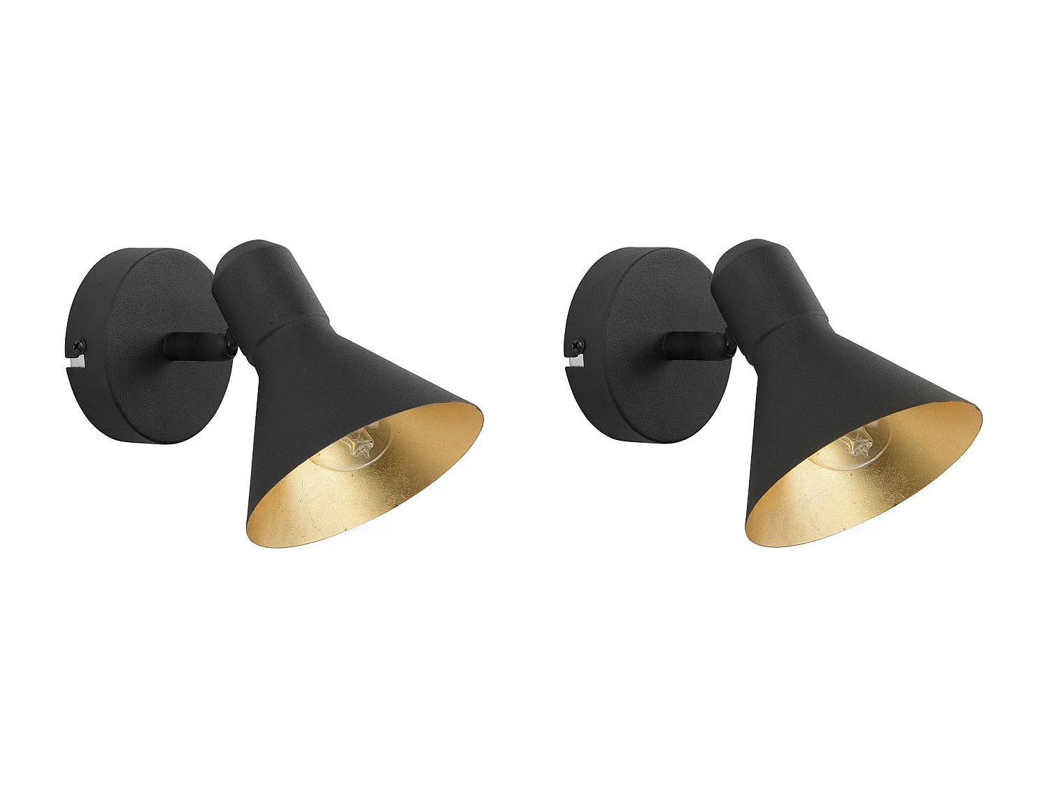 Set van 2 spotlampen MERSEY Verstelbaar Metaal Zwart