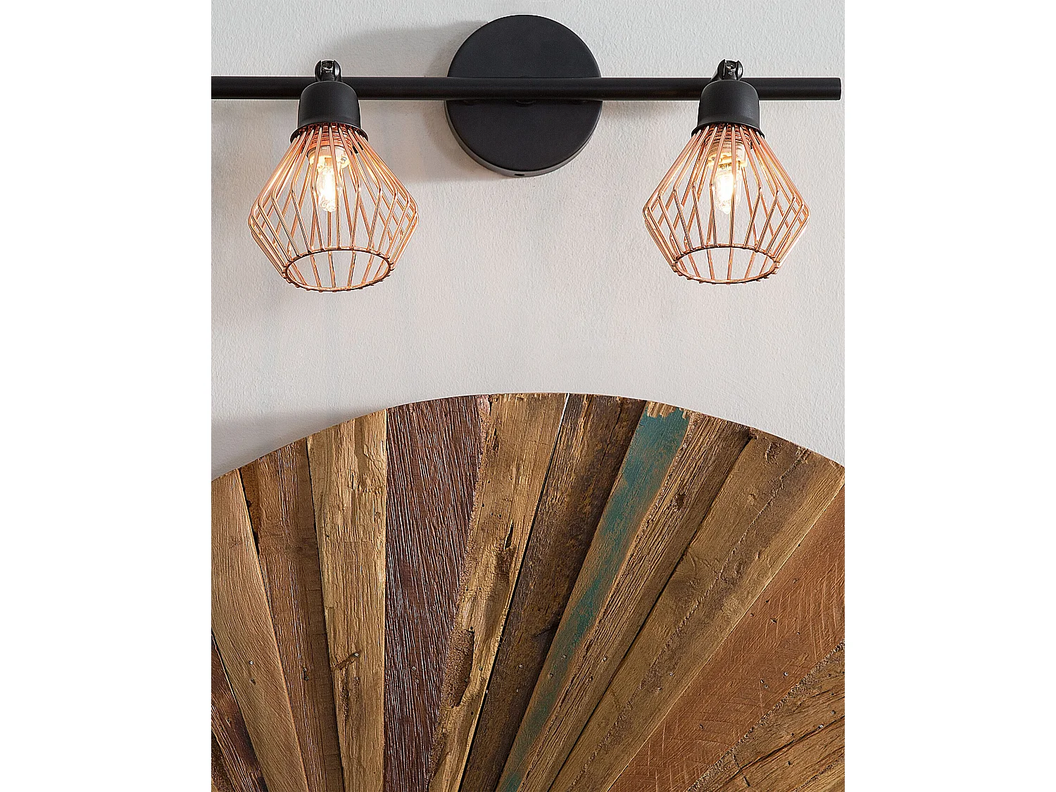 2-lichts spot VOLGA Verstelbaar Metaal Zwart