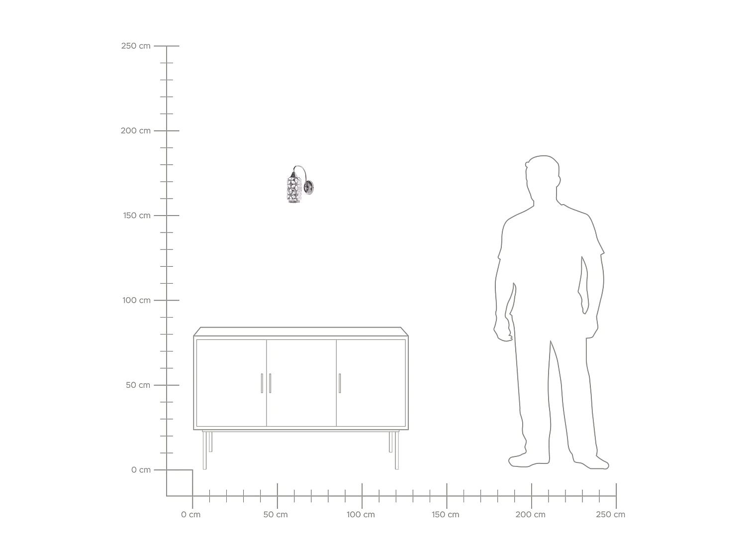 Applique murale argenté SYSOLA