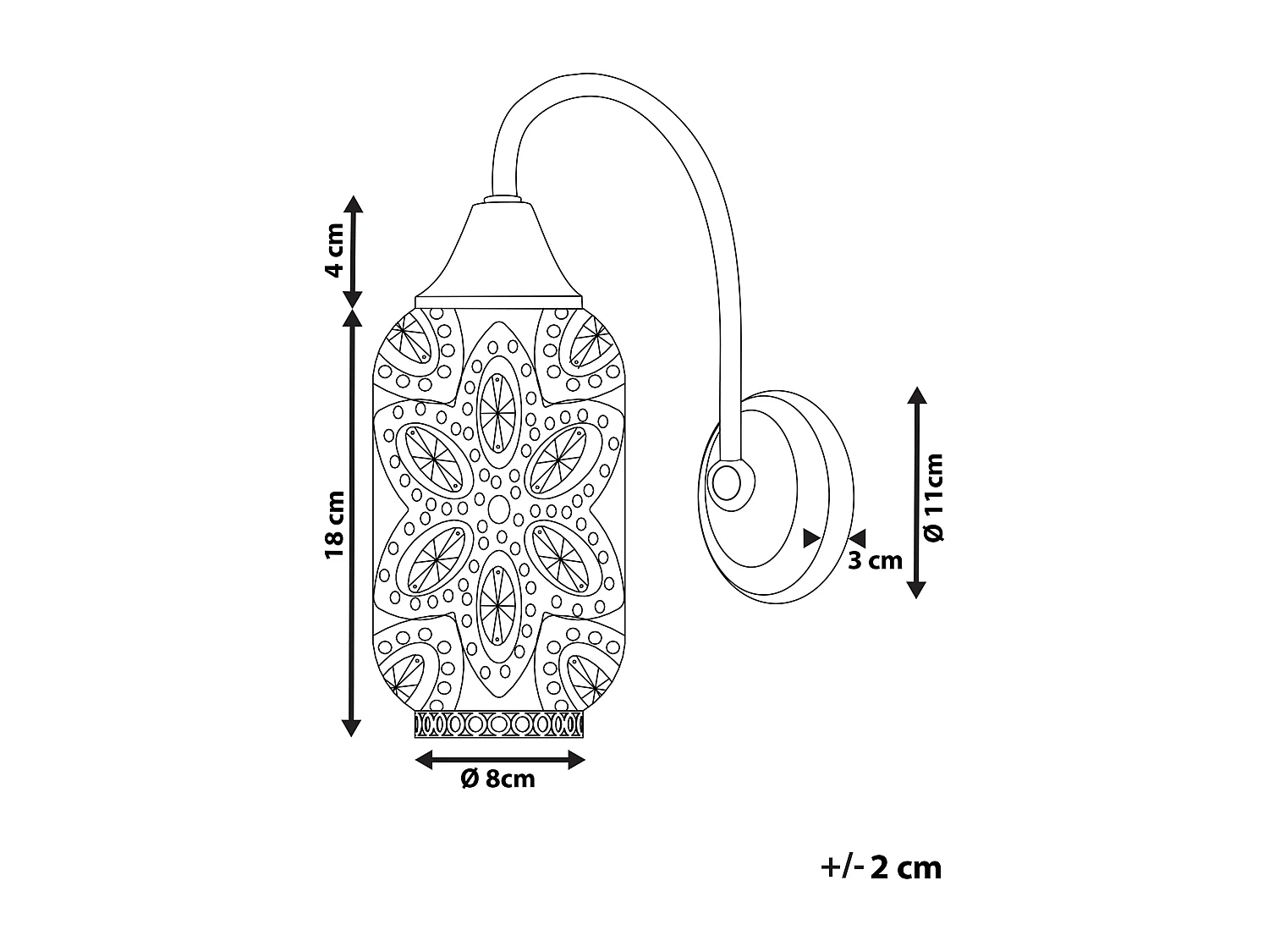 Applique murale argenté SYSOLA