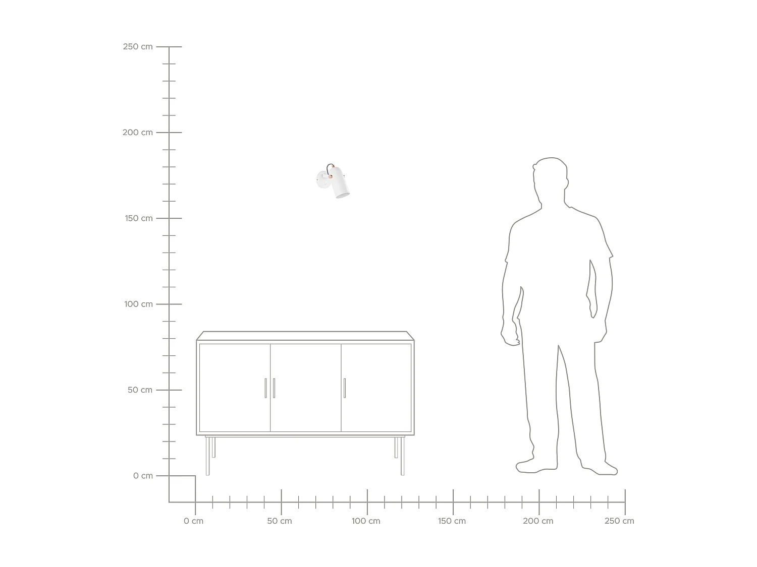 Lampe spot TYRIA Réglable Métal Blanc