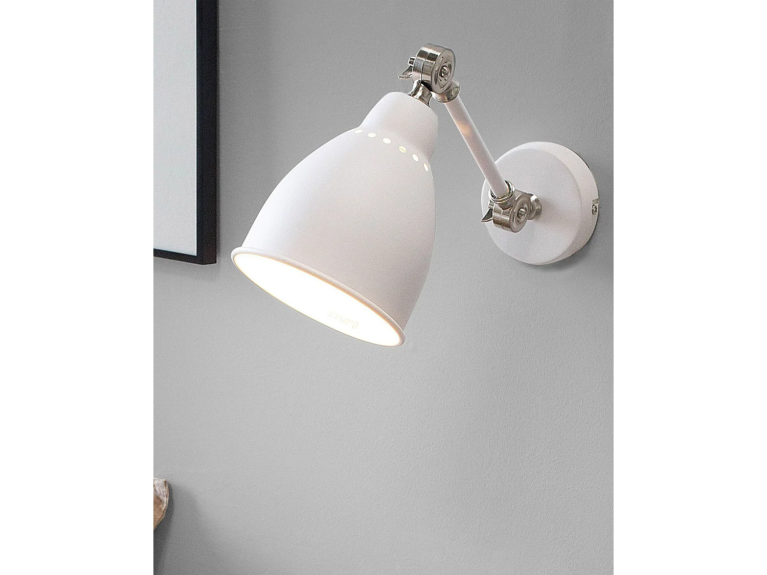 Set di 2 lampade da parete MISSISSIPPI Regolabile Metallo Bianco