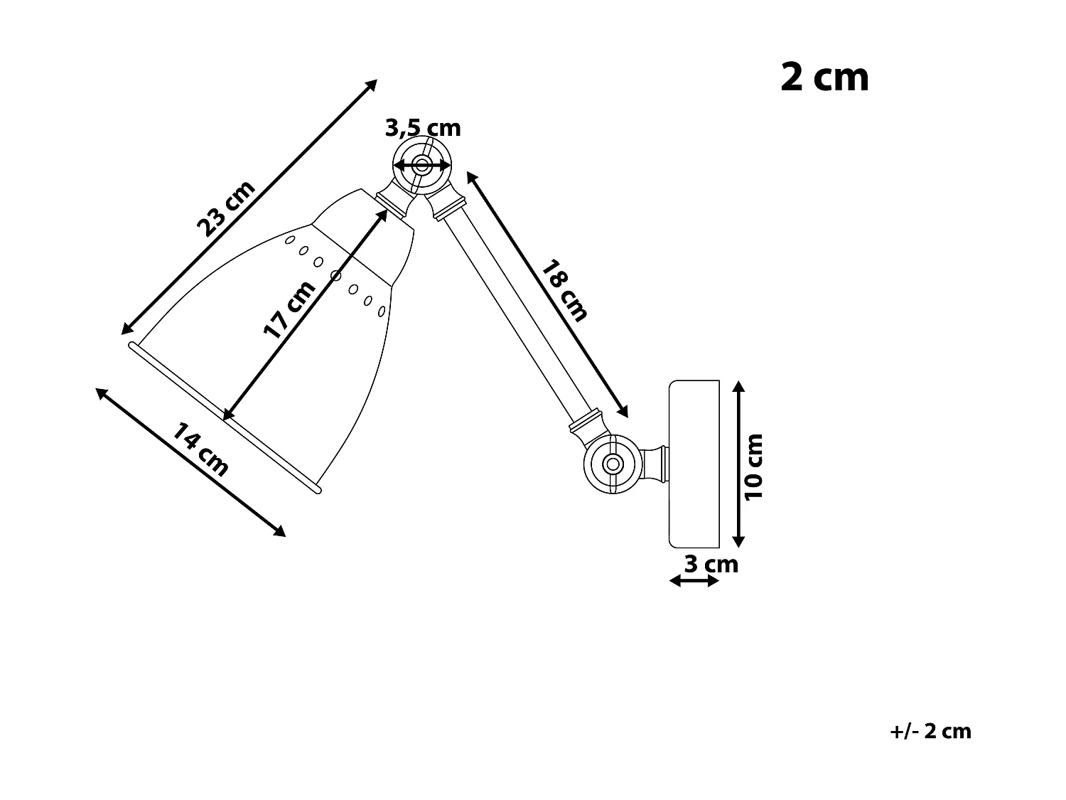 Set di 2 lampade da parete MISSISSIPPI Regolabile Metallo Bianco