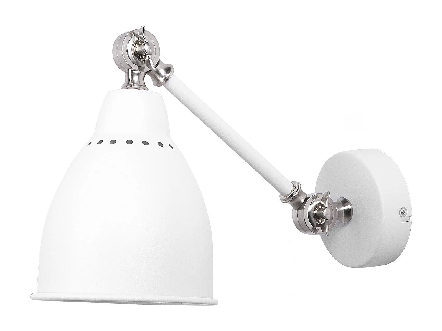 Set di 2 lampade da parete MISSISSIPPI Regolabile Metallo Bianco