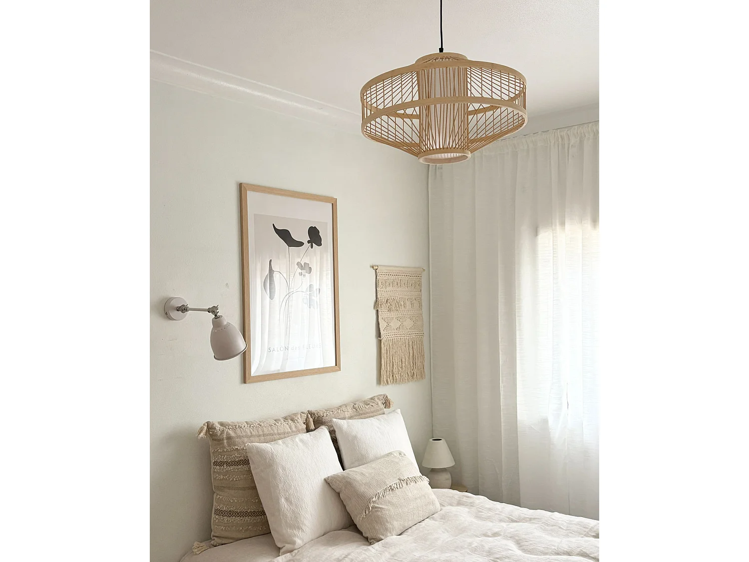 Conjunto de 2 candeeiros de parede MISSISSIPPI Ajustável Metal Branco