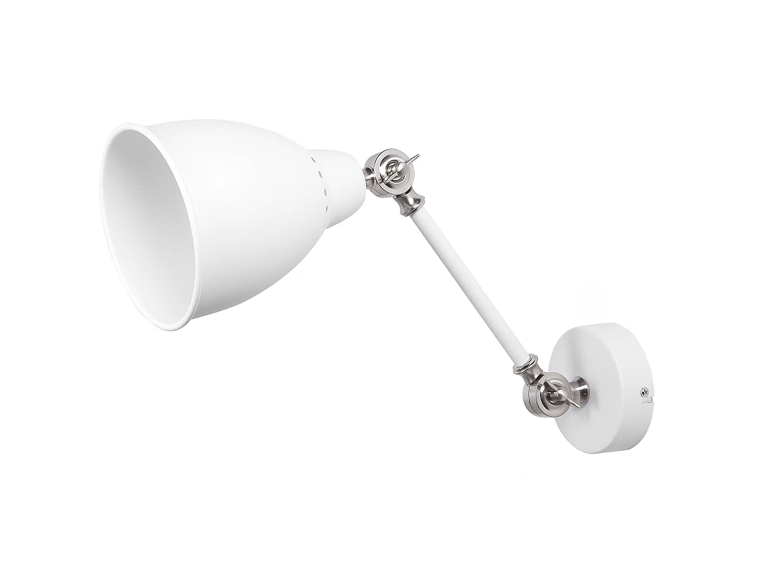 Conjunto de 2 candeeiros de parede MISSISSIPPI Ajustável Metal Branco