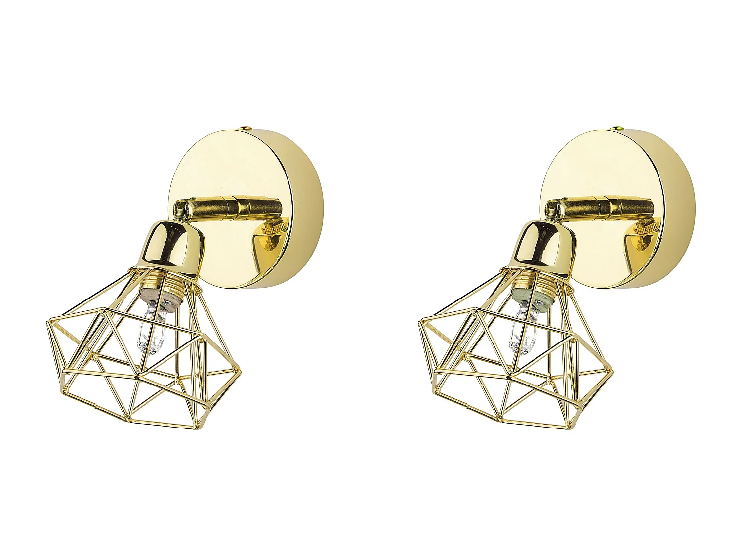 Conjunto de 2 lámparas de foco ERMA ajustable Metal Dorado