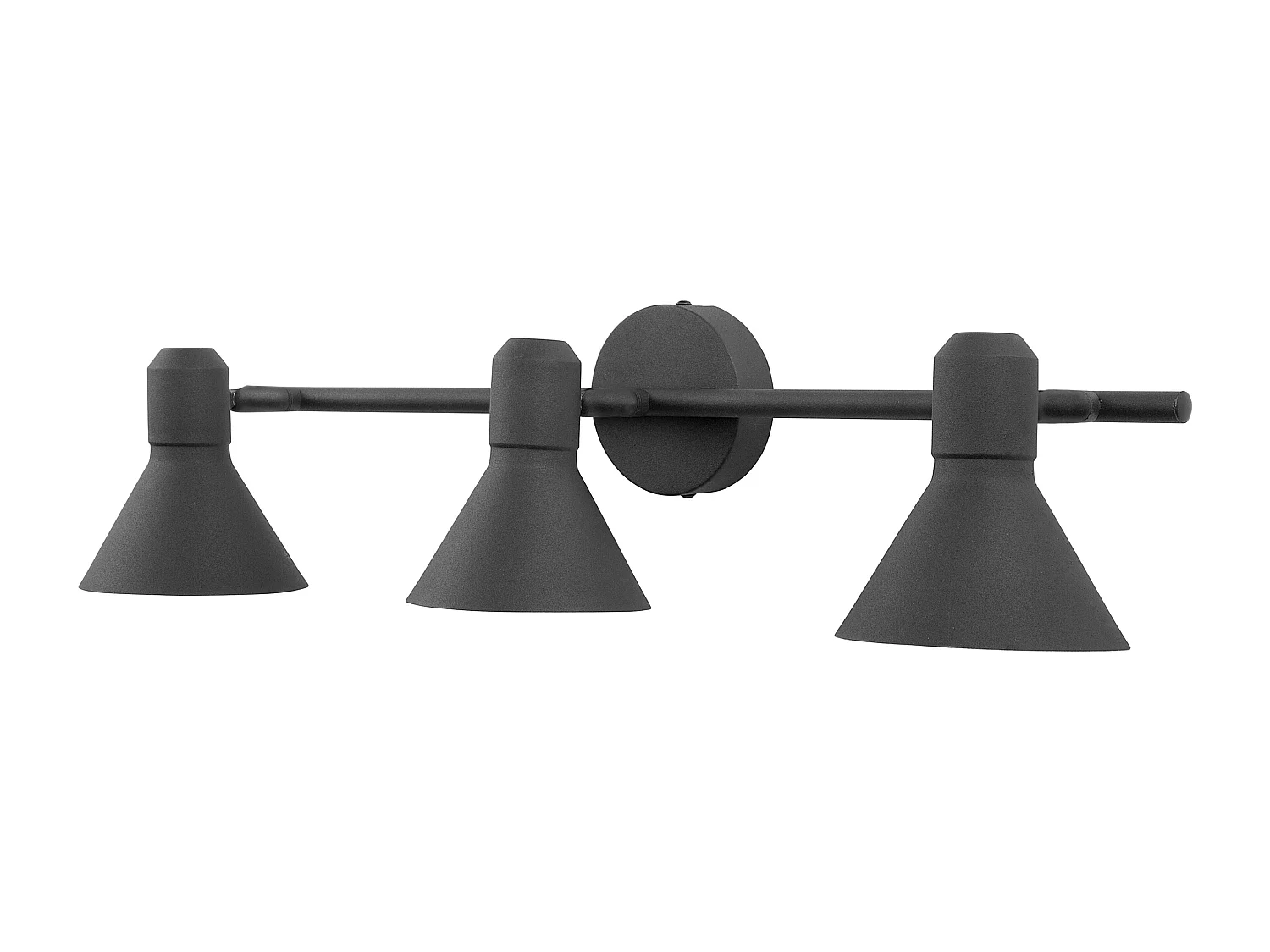 Candeeiro com 3 focos MERSEY Ajustável Metal Preto