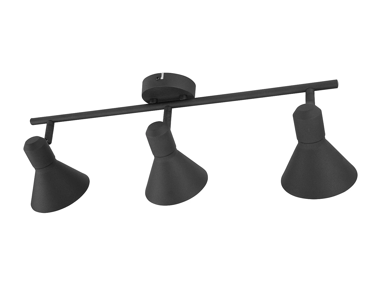 Candeeiro com 3 focos MERSEY Ajustável Metal Preto