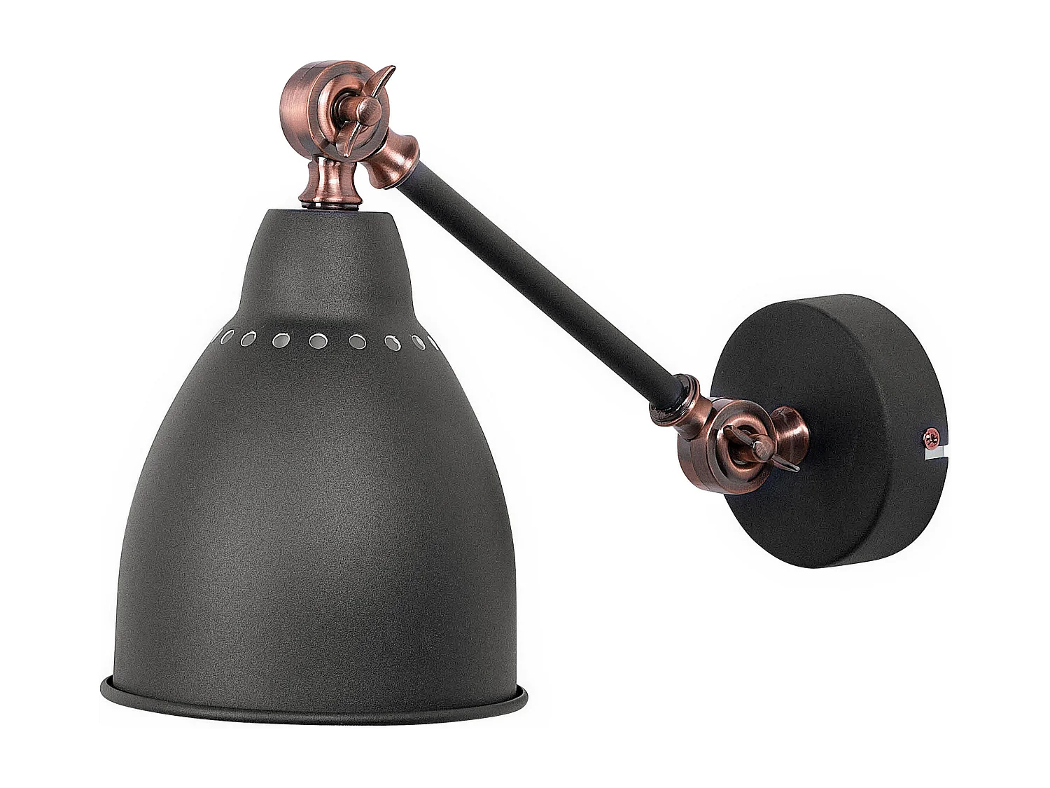 Lot de 2 lampes murales MISSISSIPPI Réglable Métal Gris graphite