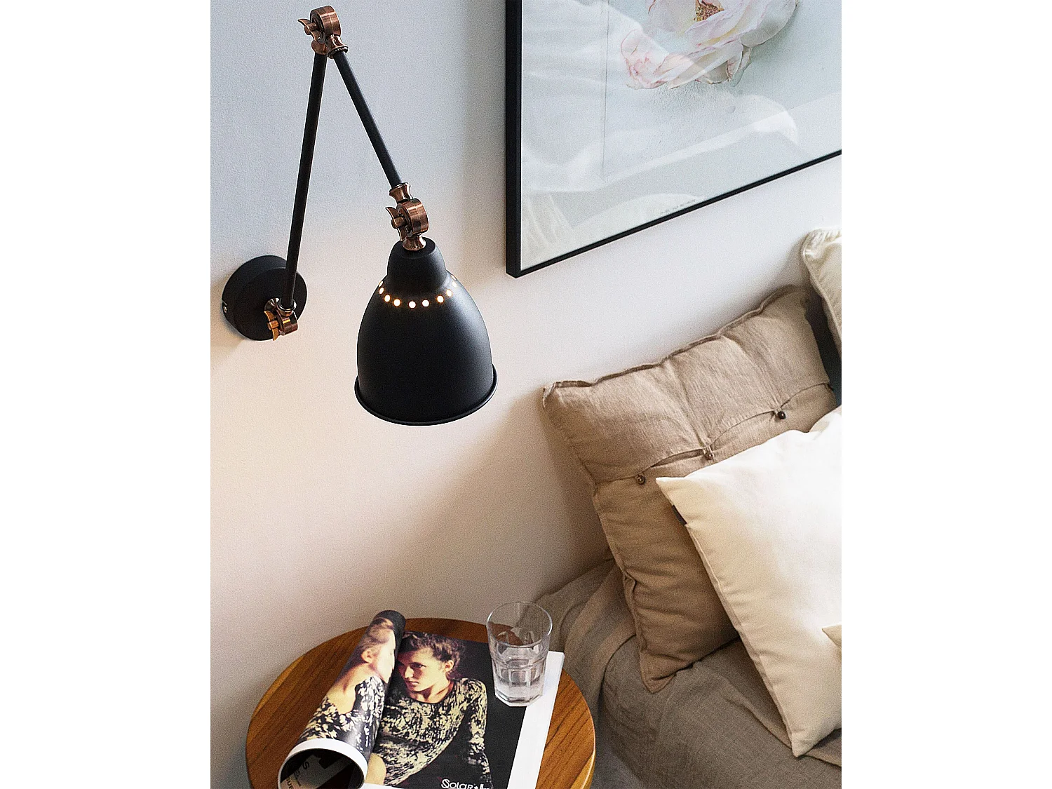 Moderne Hängeleuchte Metall grau/kupfer Mississippi L