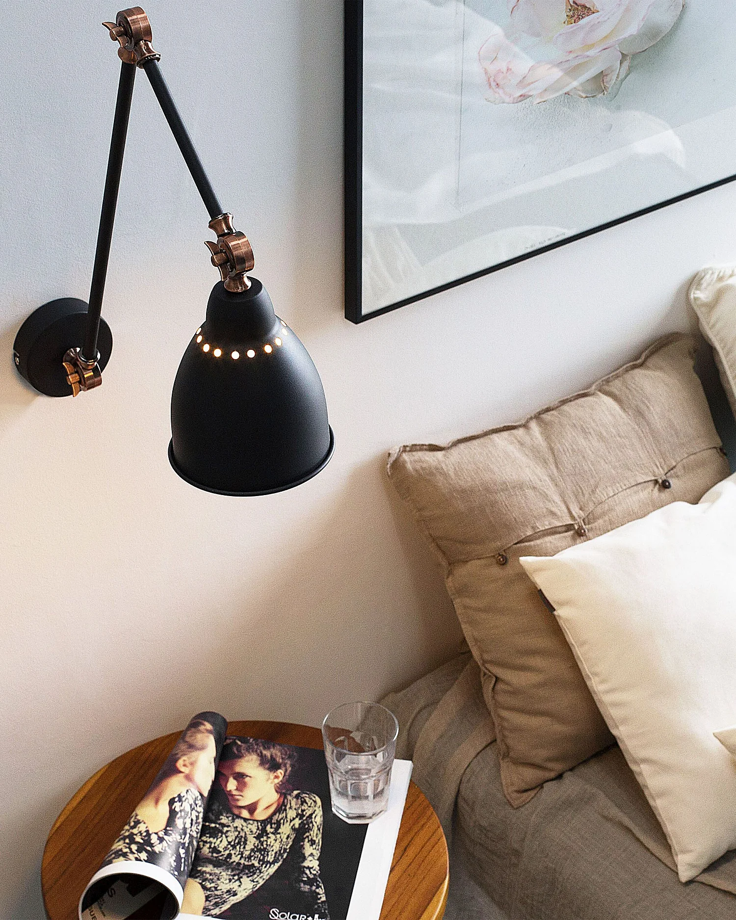 Wandlamp MISSISSIPPI Verstelbaar Metaal Grafietgrijs