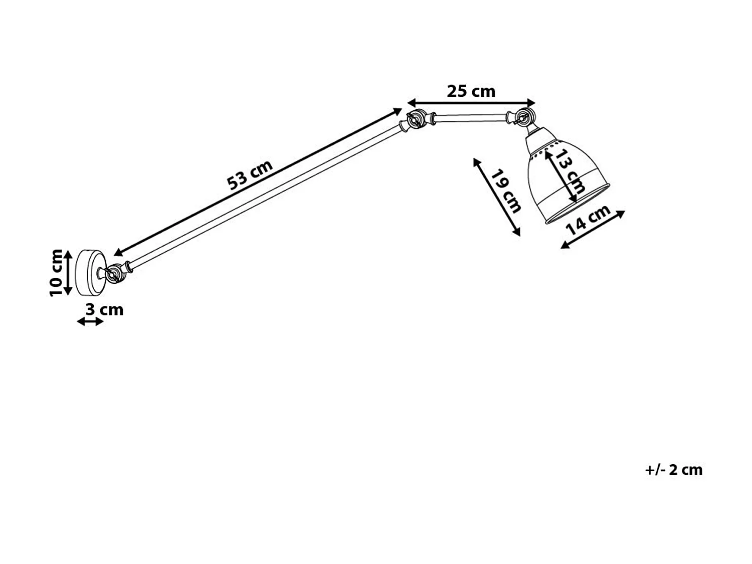 Candeeiros de parede MISSISSIPPI Ajustável Metal Cinzento grafite