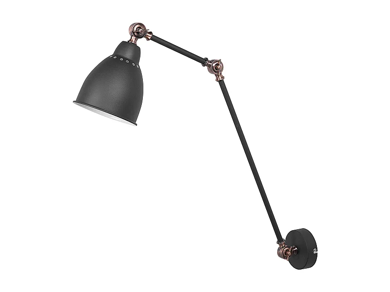 Wandlamp MISSISSIPPI Verstelbaar Metaal Grafietgrijs