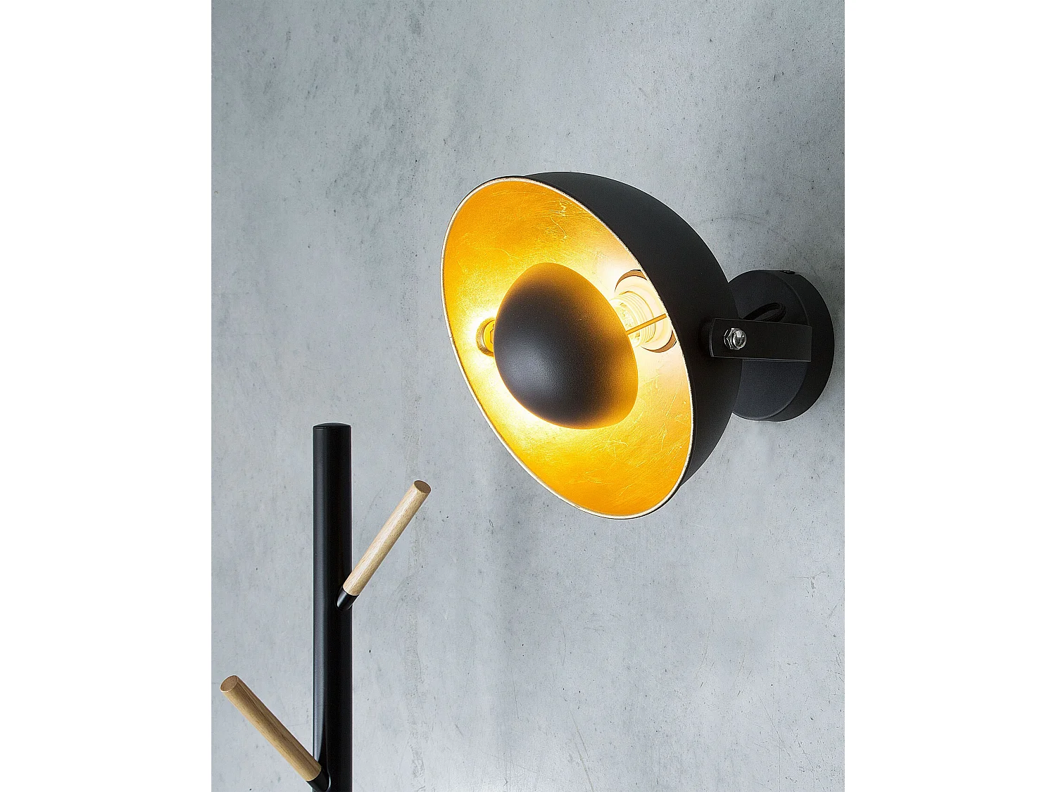 Wandlamp THAMES Metaal Zwart