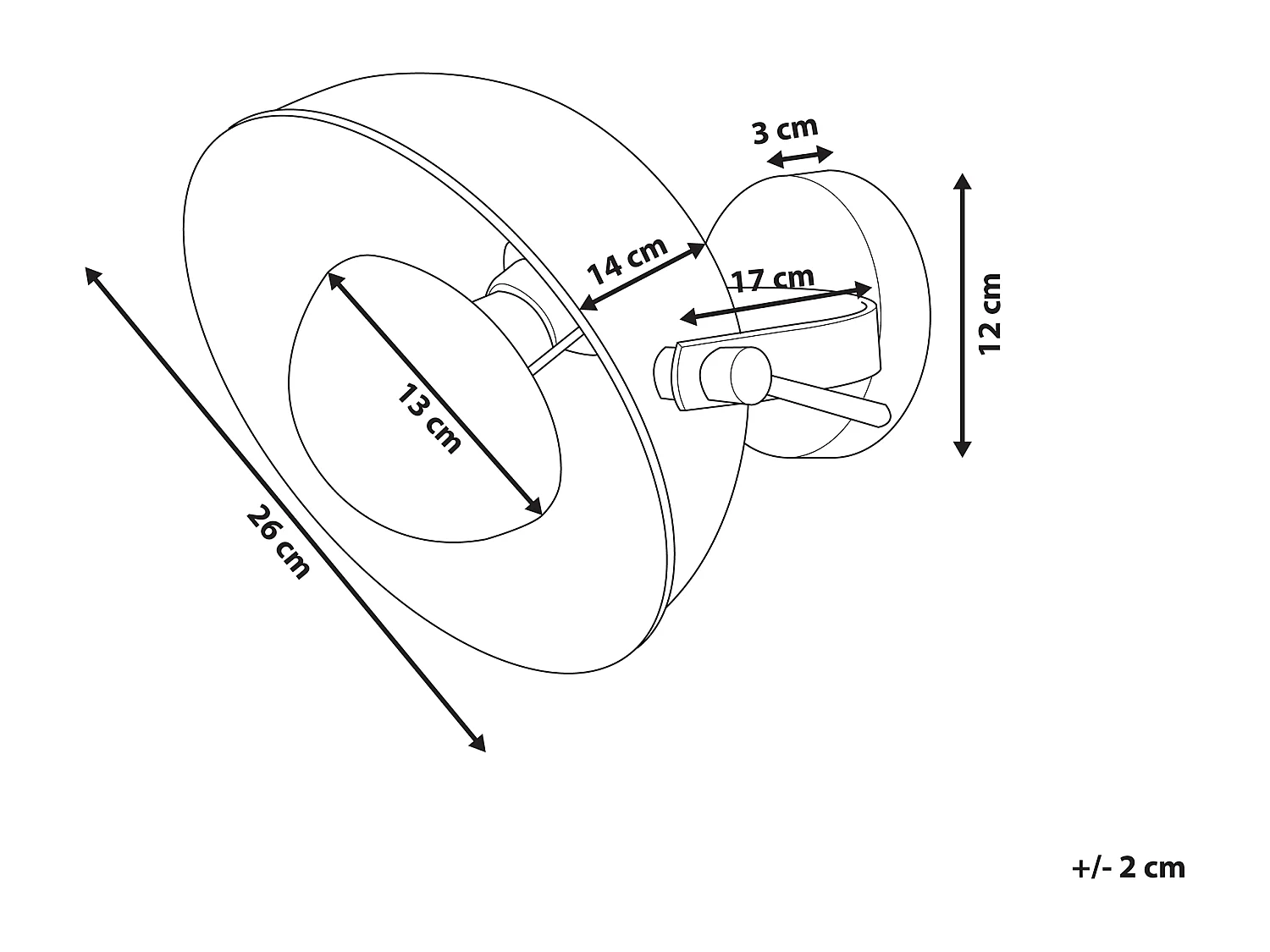 Lampe murale THAMES Métal Noir