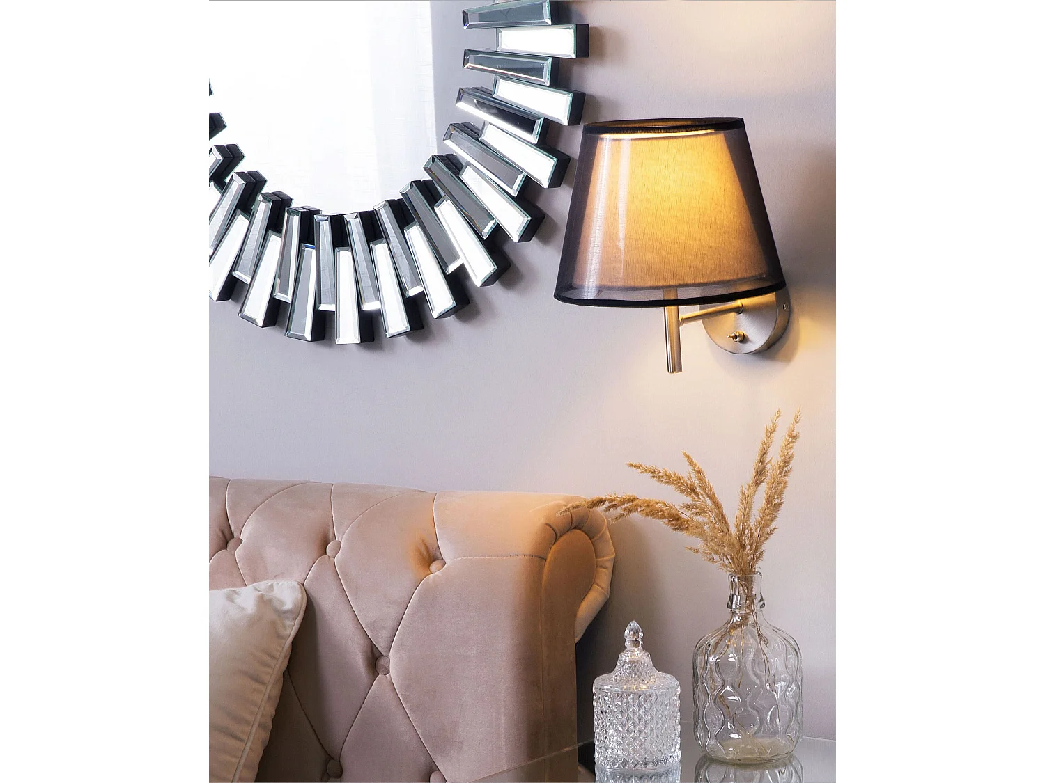 Lampe murale Plafonnier COLUMBIA Métal Argenté