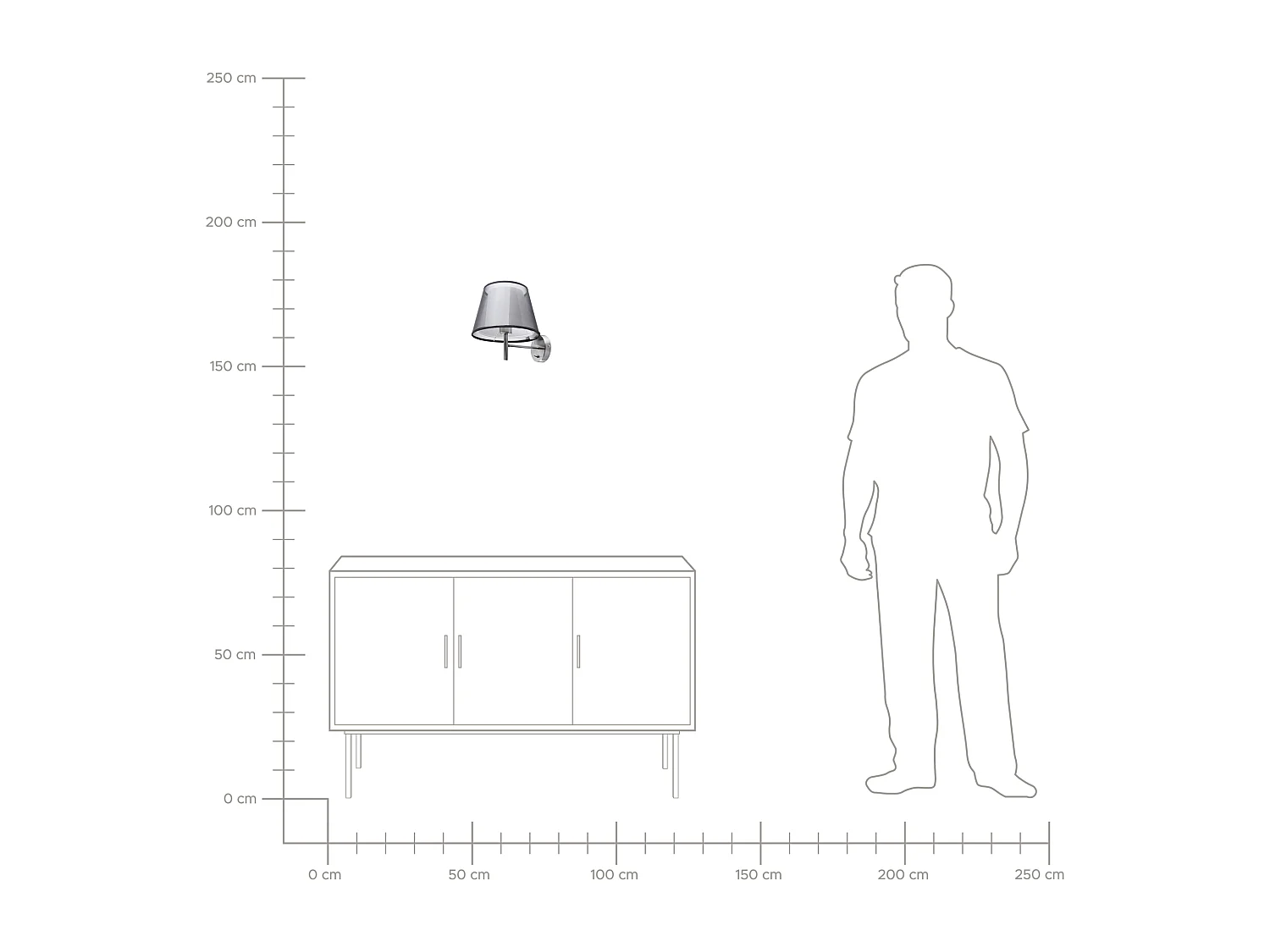 Lampe murale Plafonnier COLUMBIA Métal Argenté