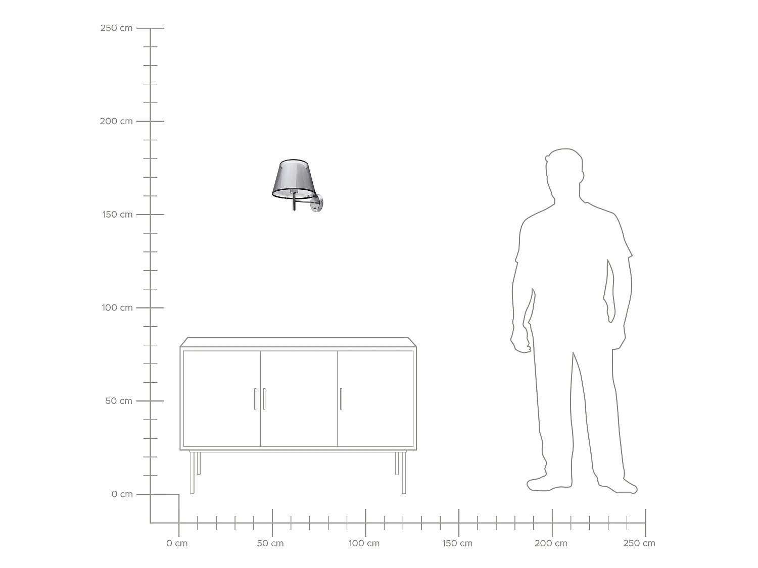 Lampe murale Plafonnier COLUMBIA Métal Argenté