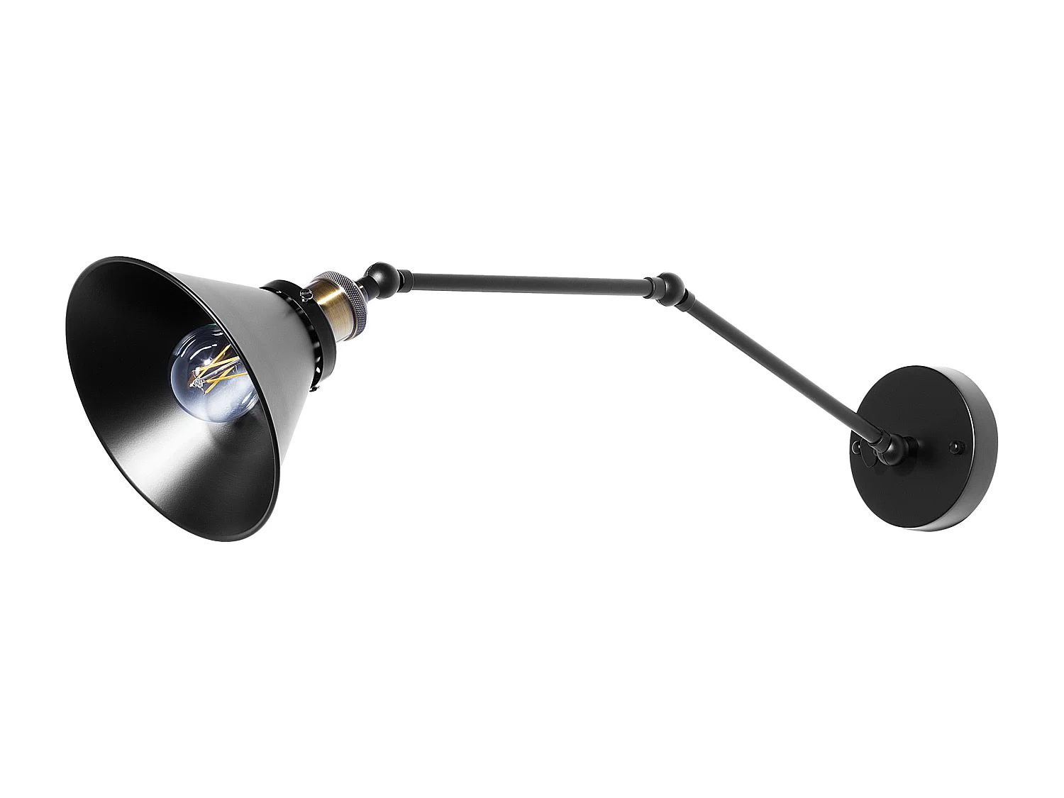 Zestaw 2 lamp ściennych NARVA Regulowana Metal Czarny