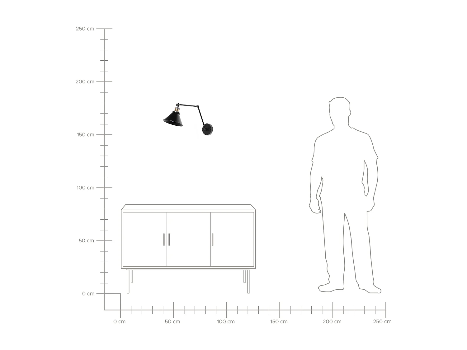 Zestaw 2 lamp ściennych NARVA Regulowana Metal Czarny