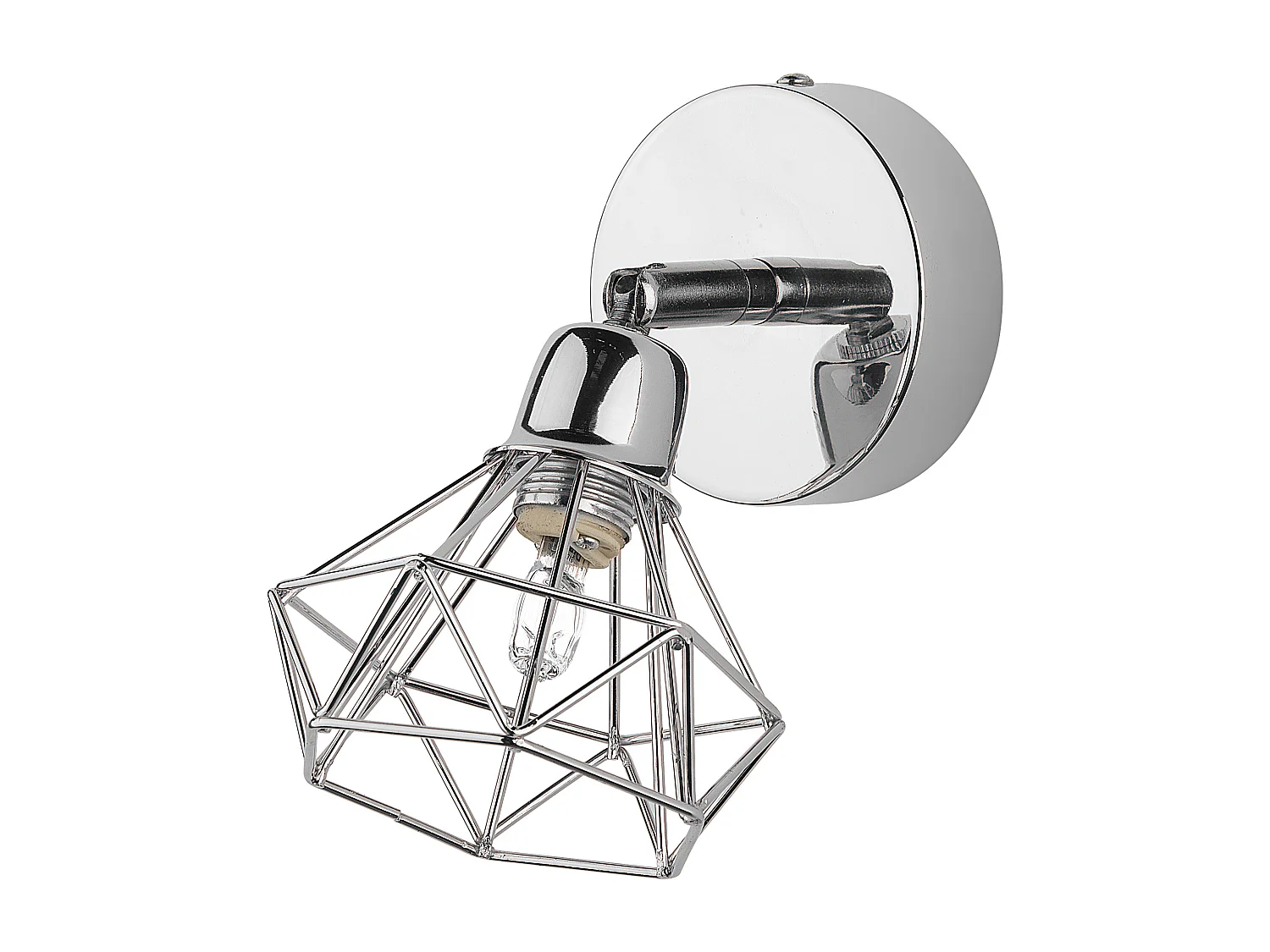 Conjunto de 2 lámparas de foco ERMA ajustable Metal Plateado