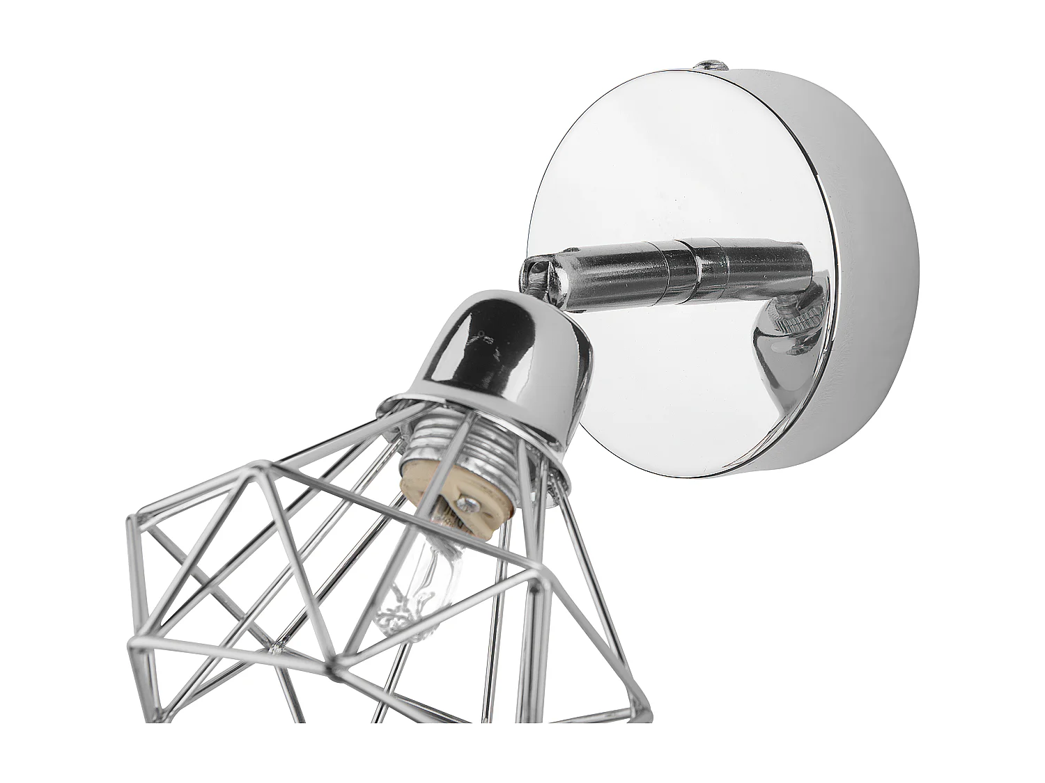 Conjunto de 2 lámparas de foco ERMA ajustable Metal Plateado