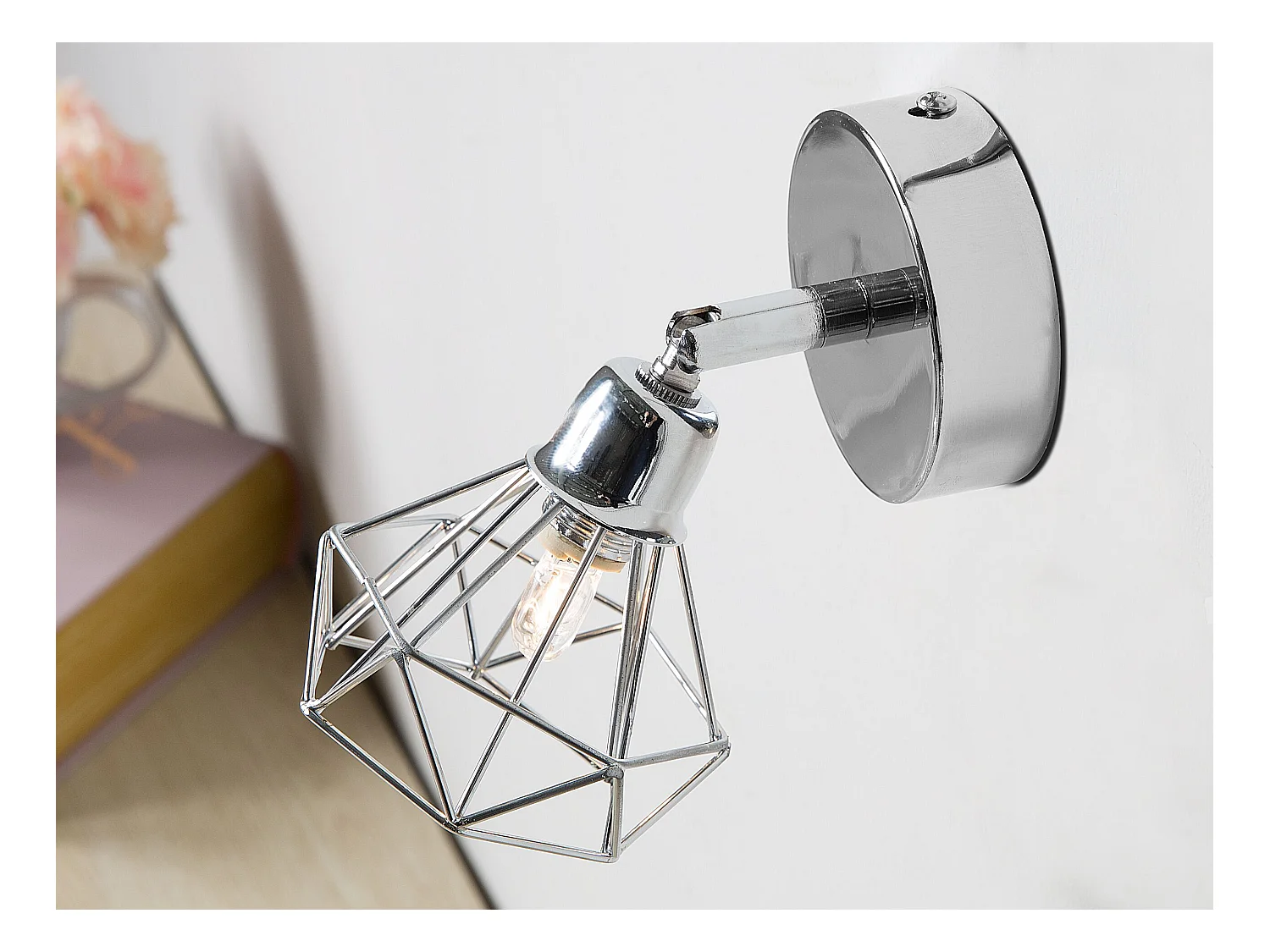 Strahler 2er Set ERMA verstellbar Metall Silber