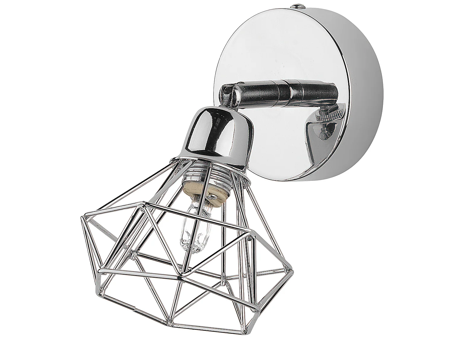 Set of 2 Spotlight Lamps ERMA Silver Metal Adjustable
