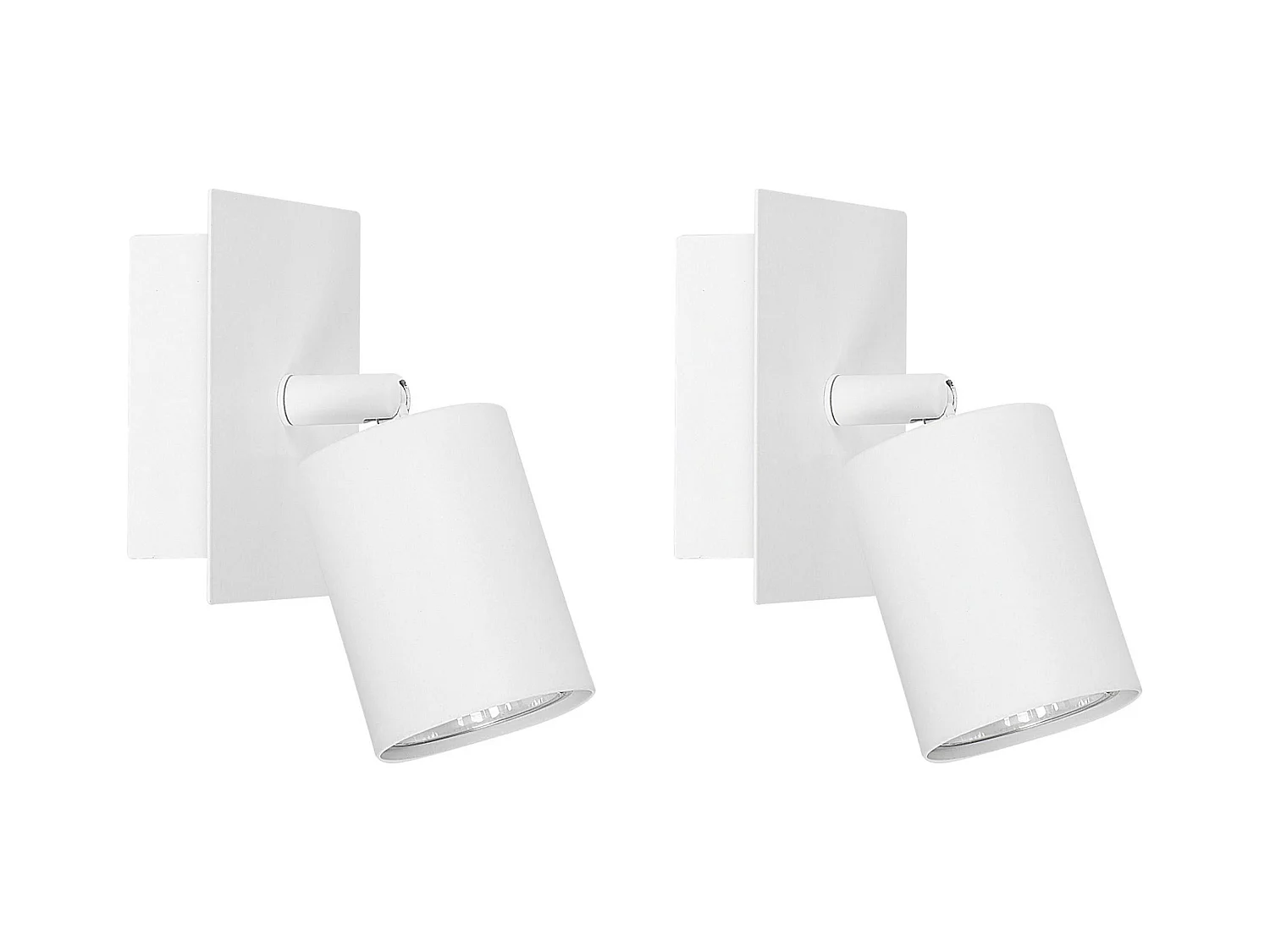 Set van 2 spotlampen TIGRIS Verstelbaar Metaal Wit